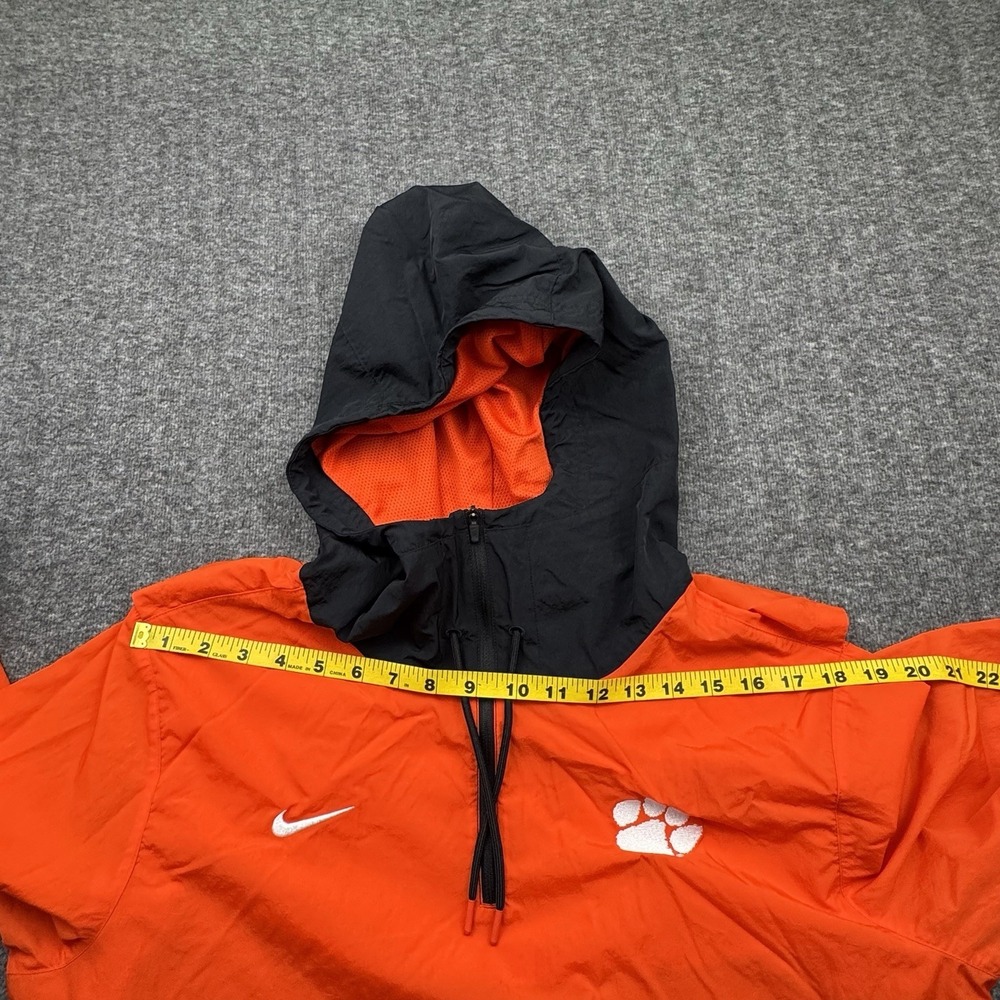 Nike Clemson Tigers 1/4 Zip Lightweight Jacket Mens L Orange Black CW3432 Vented - Picture 6 of 16